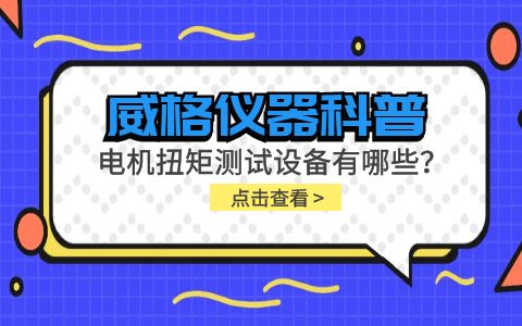 威格儀器-電機扭矩測試設備有哪些？插圖